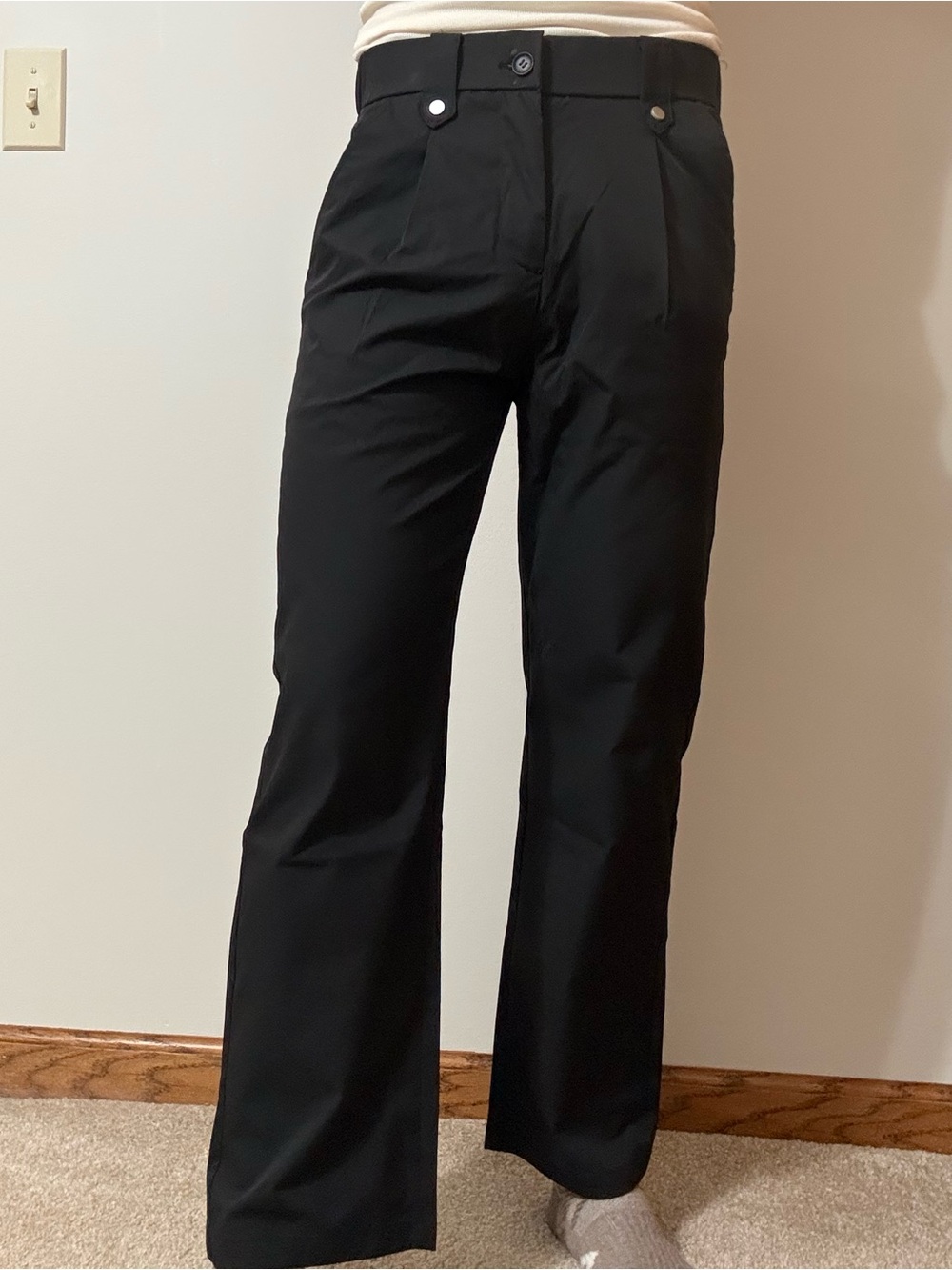 Black barrel trousers 30x30